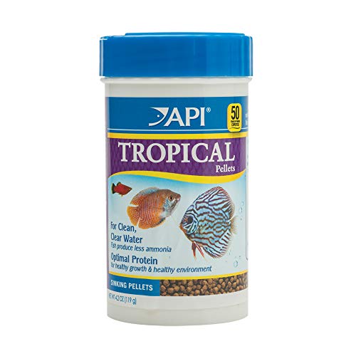 PELLETS TROPICAL API Pellets de Afundamento Fish Food Recipiente de 4,2 onças, Médio (823B)