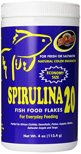 Zoo Med Spirulina 20 Flake Fish Food, 4 onças