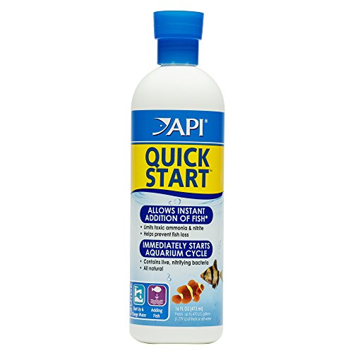 API QUICK START Água Doce e Água Salgada Aquarium Nitrifying Bacteria Garrafa 16 Onças