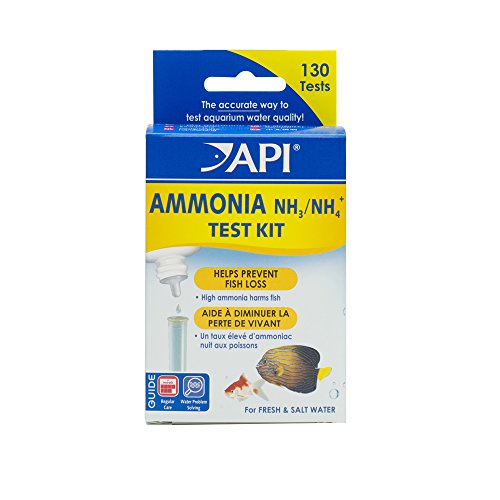 Kit de teste de água de aquário de água doce e salgada API AMMONIA 130-Test